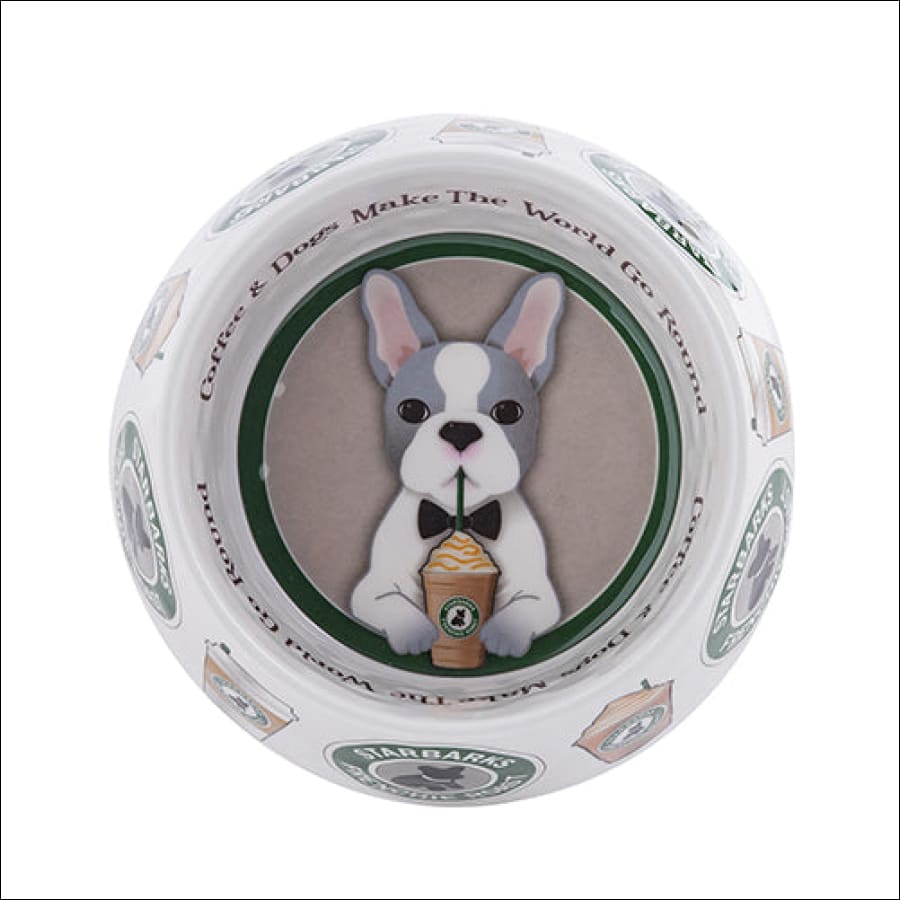 Haute Diggety Dog White Chewy Vuitton Bowl