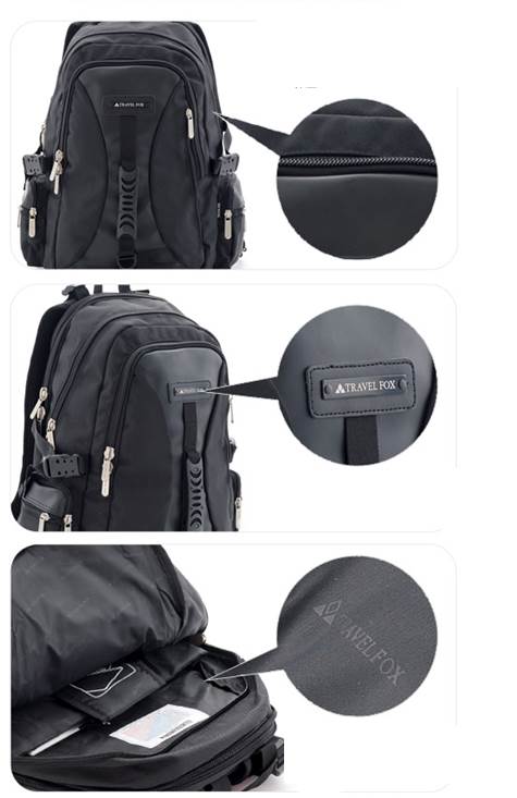 fox laptop backpack black