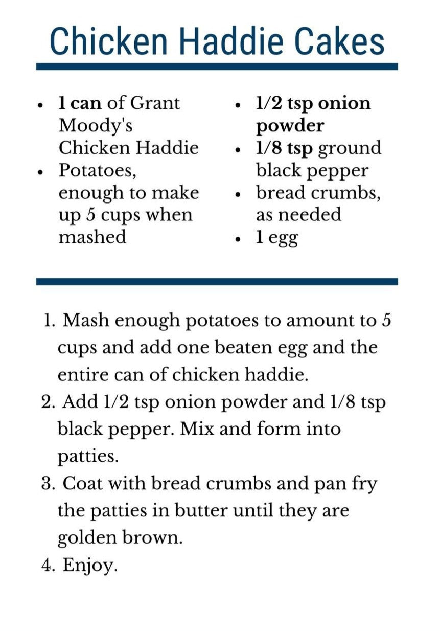 Grant Moody S Chicken Haddie 397g Caudle S Catch Seafood