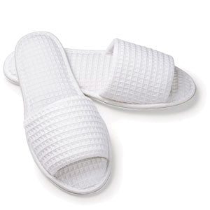 white open toe slippers