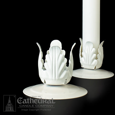 IHS Resin Candlestick Holders Church Altar Or Prayer Room Set of 2 –  Beattitudes Religious Gifts