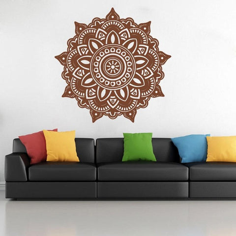 Mandala Flower Indian Bedroom Wall Decal Art Stickers Wall Stickers fo ...