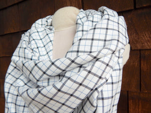 plaid window scarf