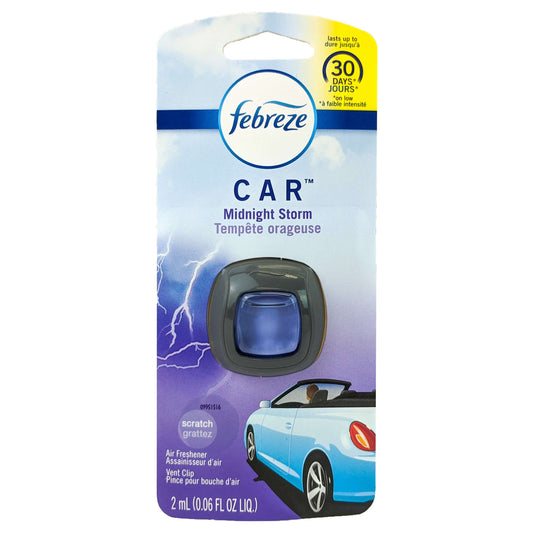 Febreze Car Vent Clip Linen & Sky Air Freshener, 0.06 fl. oz.
