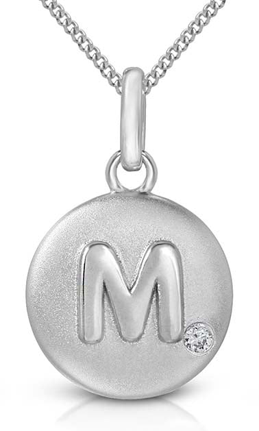 Pure at Birth letter M pendant with necklace
