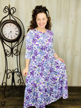 Tonya Tiered Dress-Lavender Floral