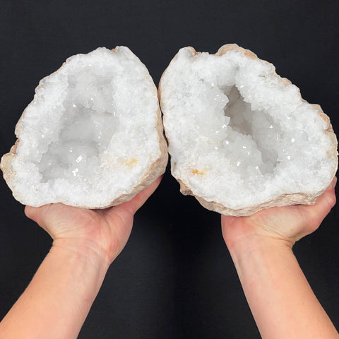 Quartz Geode Pair