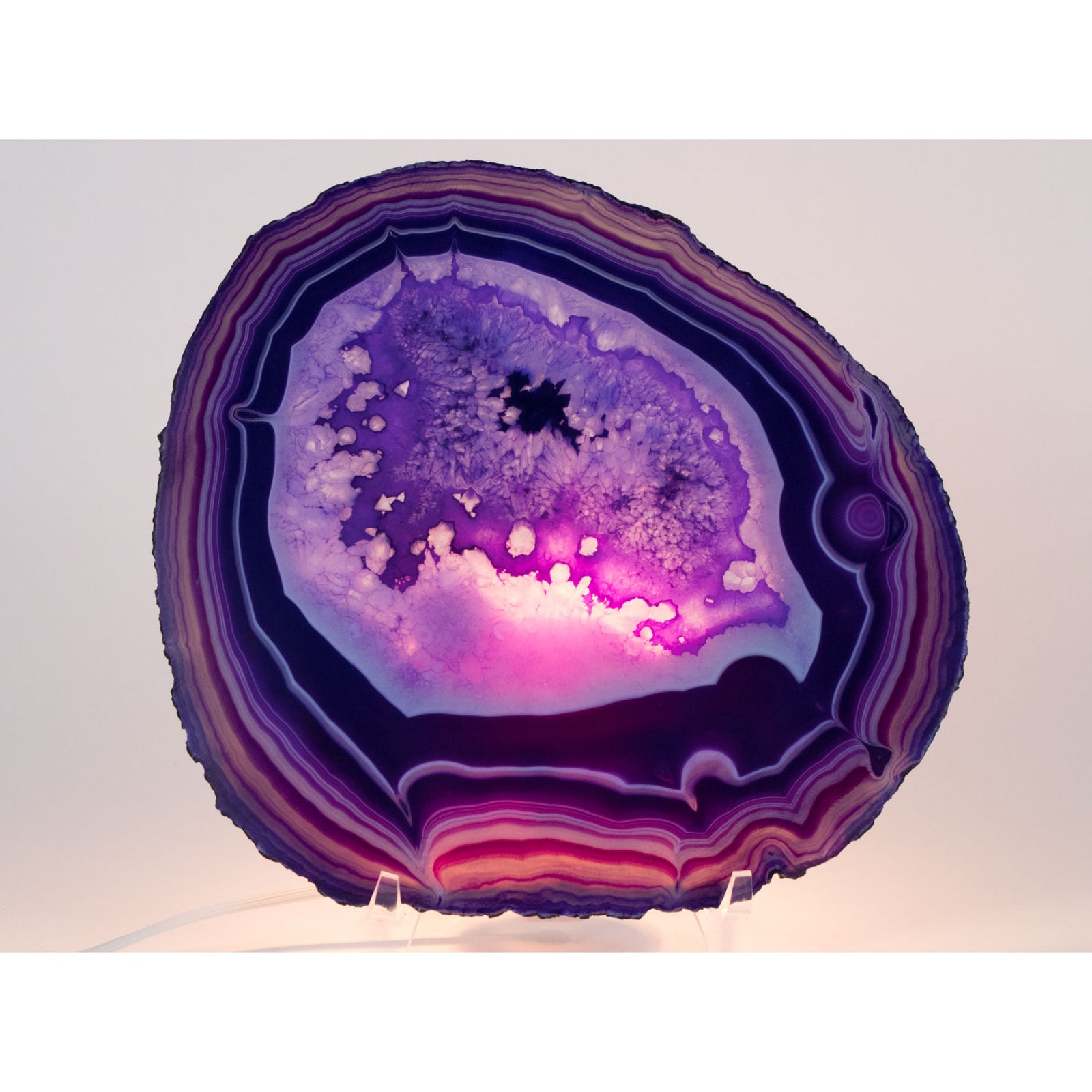 Large Purple Agate Slice, For Sale