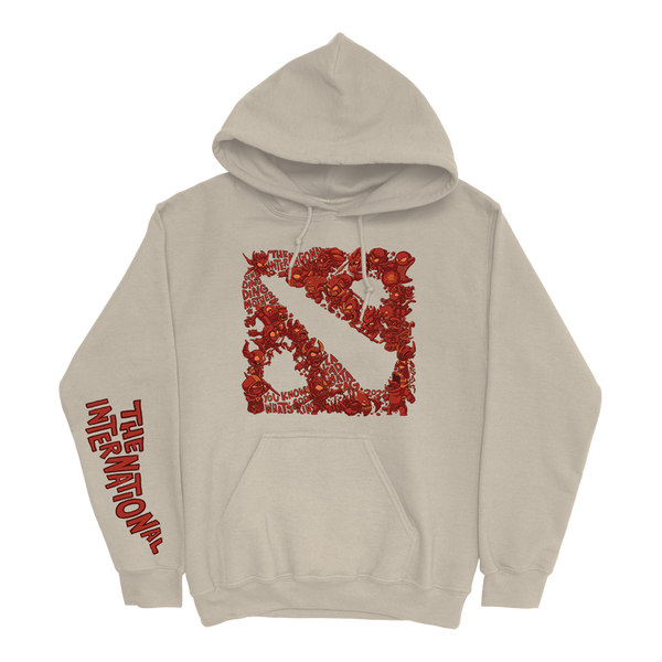 TI11 Doodle Pullover Hoodie [Tan]