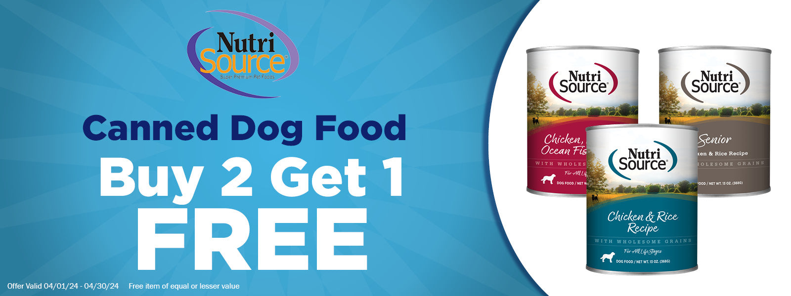 Nutrisource Canned Dog Food Buy 2 Get 1 Free