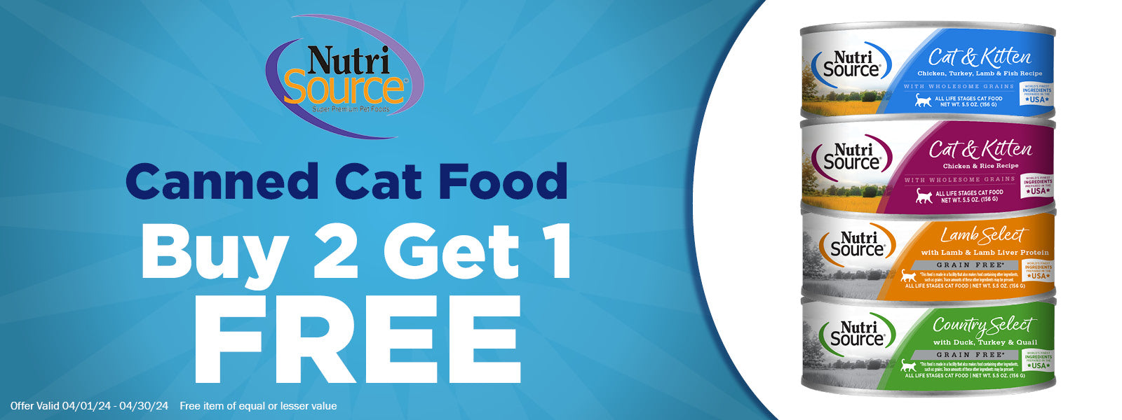 Nutrisource Canned Cat Food Buy 2 Get 1 Free
