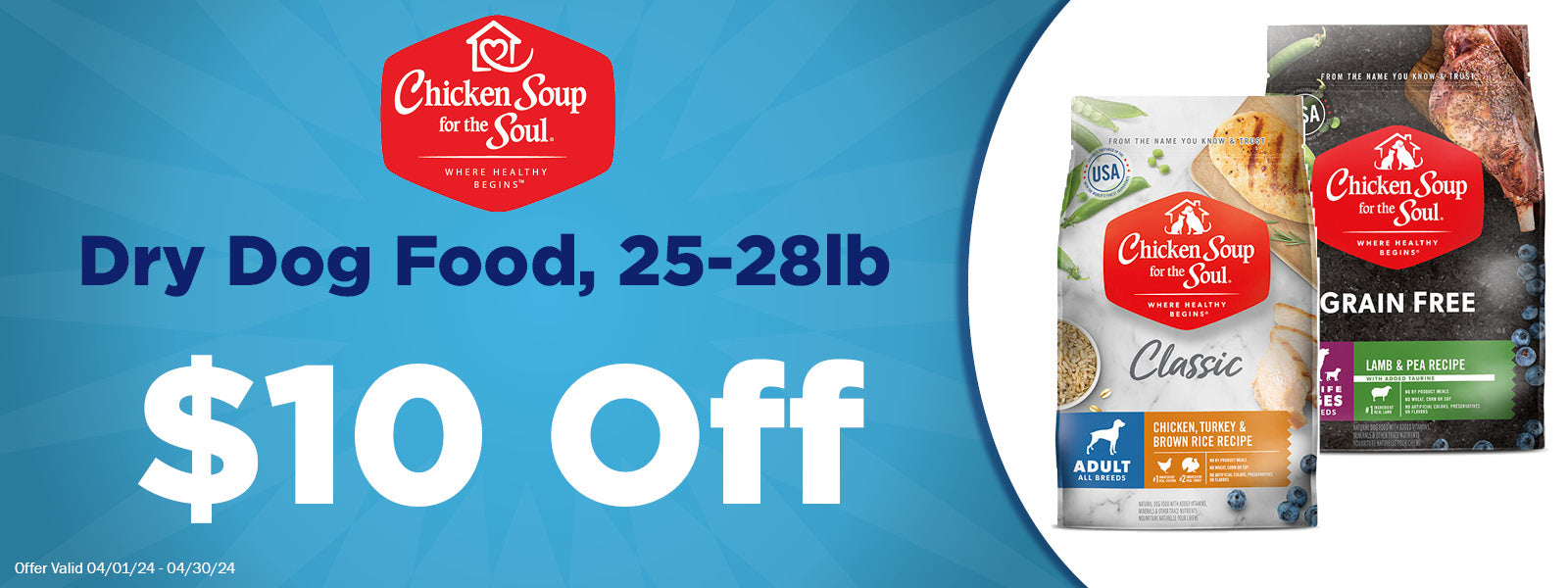 Chicken Soup for the Soul Dry Dog Food 22lb+ $10 Off