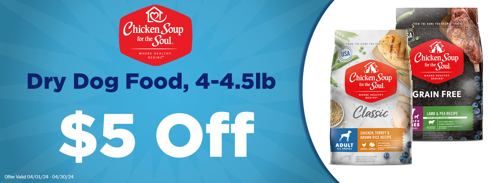 Chicken Soup for the Soul Dry Dog Food 4.5lb $5 Off
