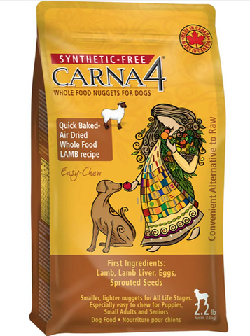 Bag of CARNA4 whole food nuggets for dogs