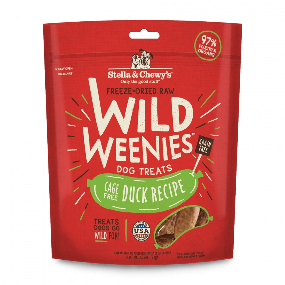 Stella & Chewy's Wild Weenies Grain Free Duck Recipe Freeze Dried Raw