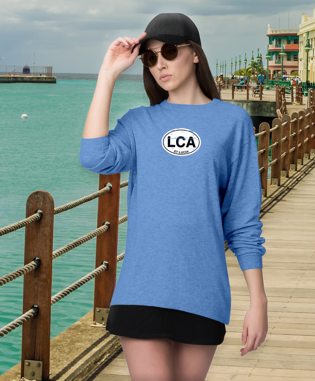 St Lucia Women's Flag T-Shirt Souvenirs – My Destination Location