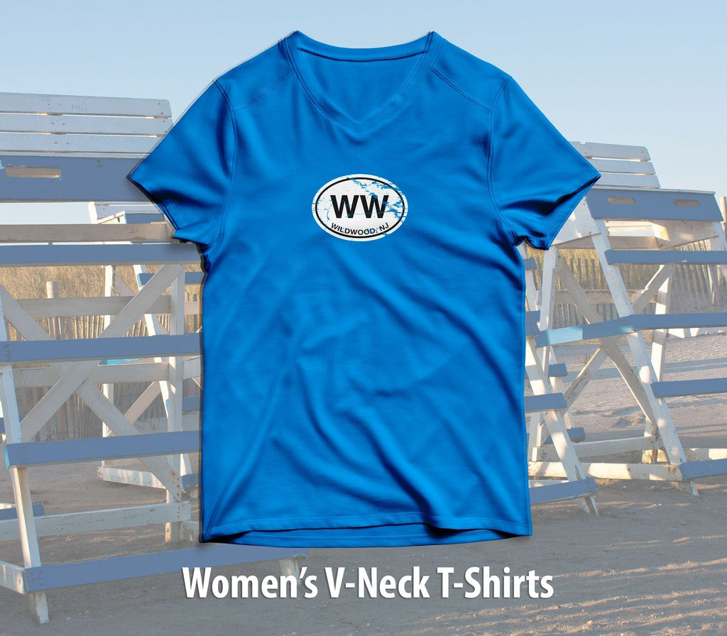 Wildwood Women's V-Neck T-Shirt Souvenir - My Destination Location
