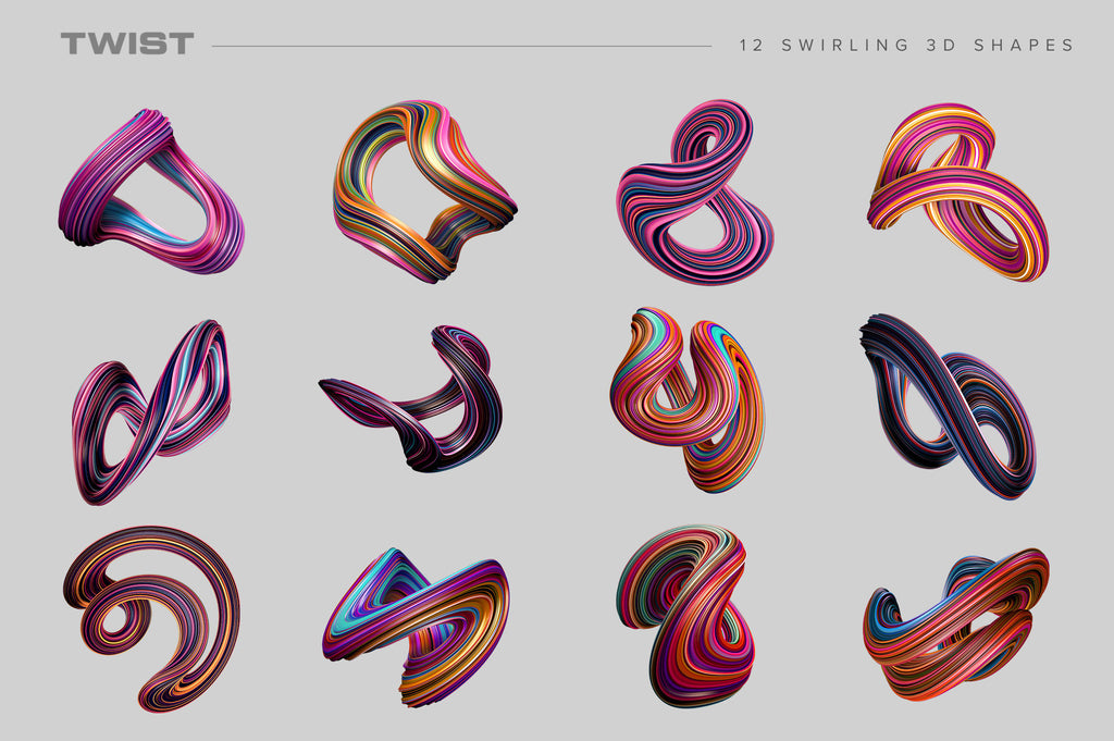 Twist Swirling 3d Shapes Chroma Supply