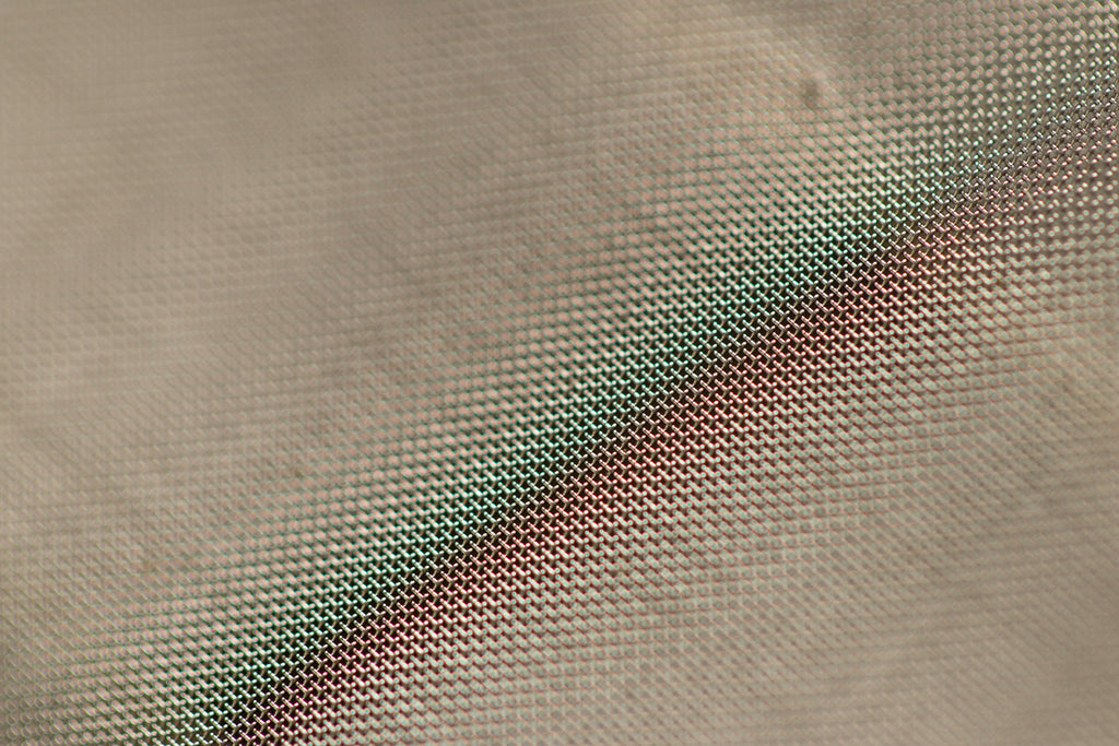 Close up of the stainless steel mesh used for drum filter screens