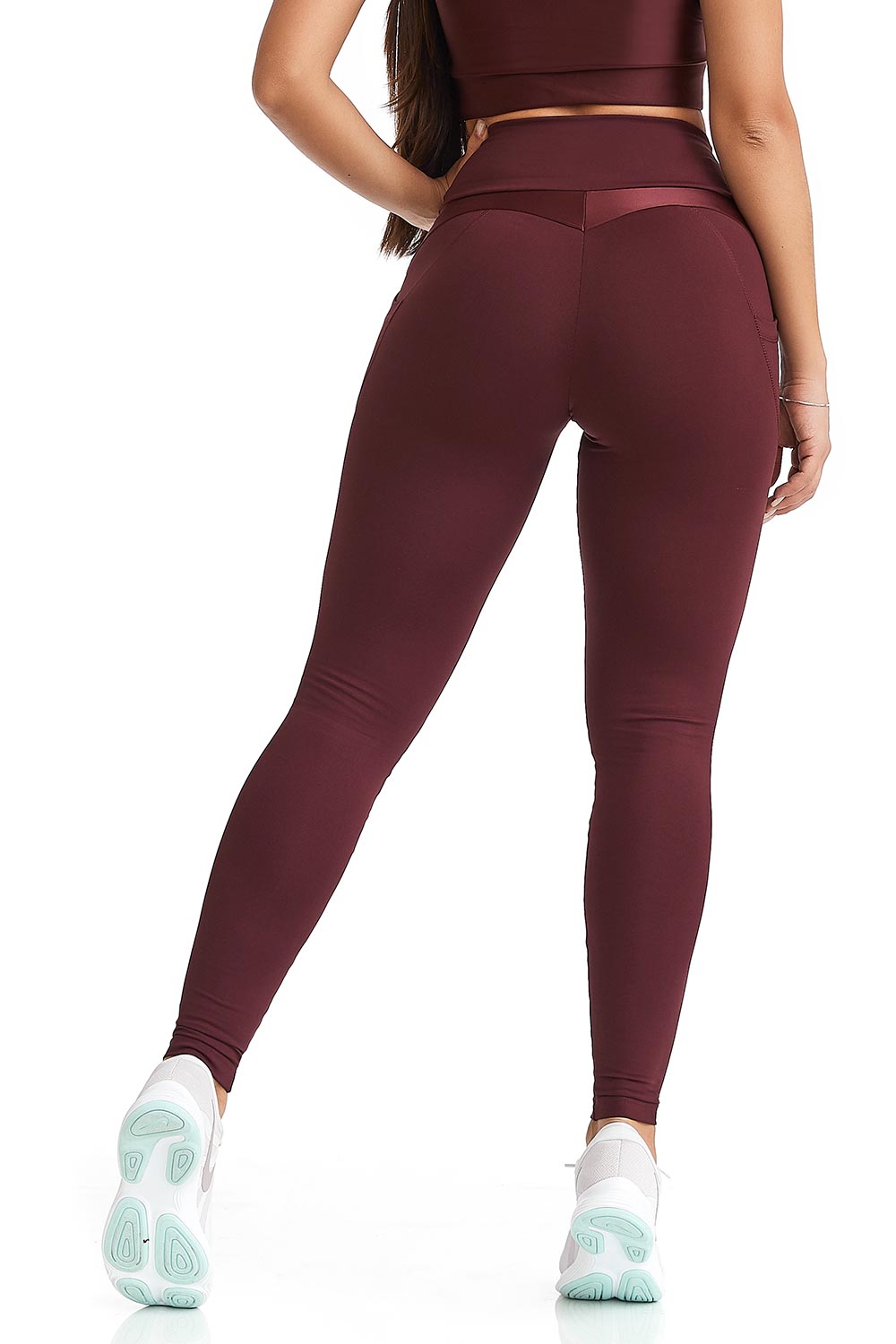 burgundy color leggings