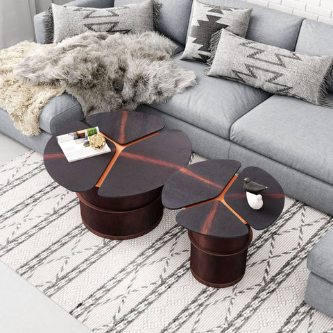 Zuo Set of 2 Martin Coffee Tables Multicolor