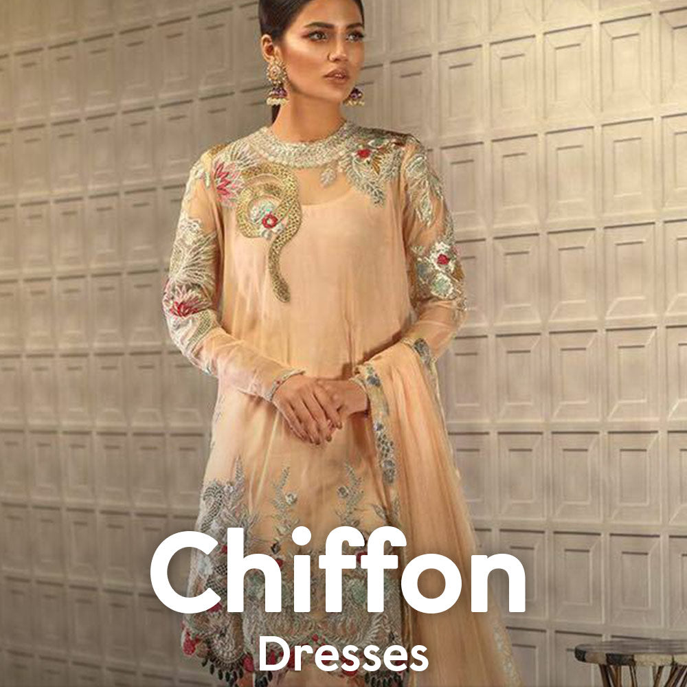 simple chiffon dresses pakistani