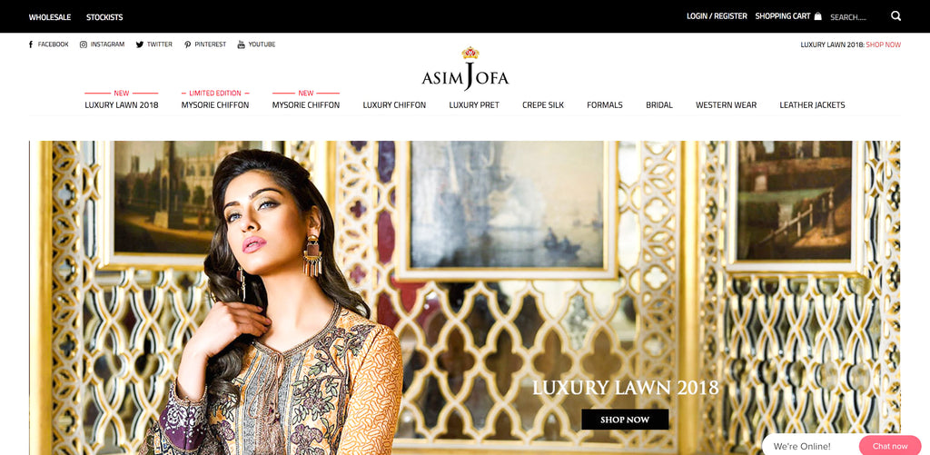 Asim Jofa Lawn Online Shopping in Pakistan