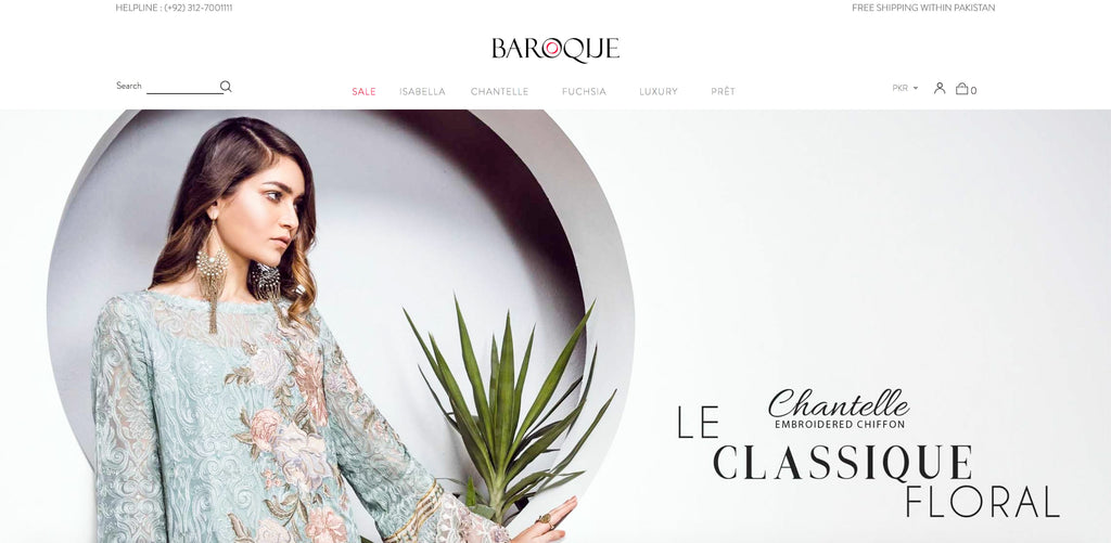 Baroque Lawn Online Shopping in Pakistan