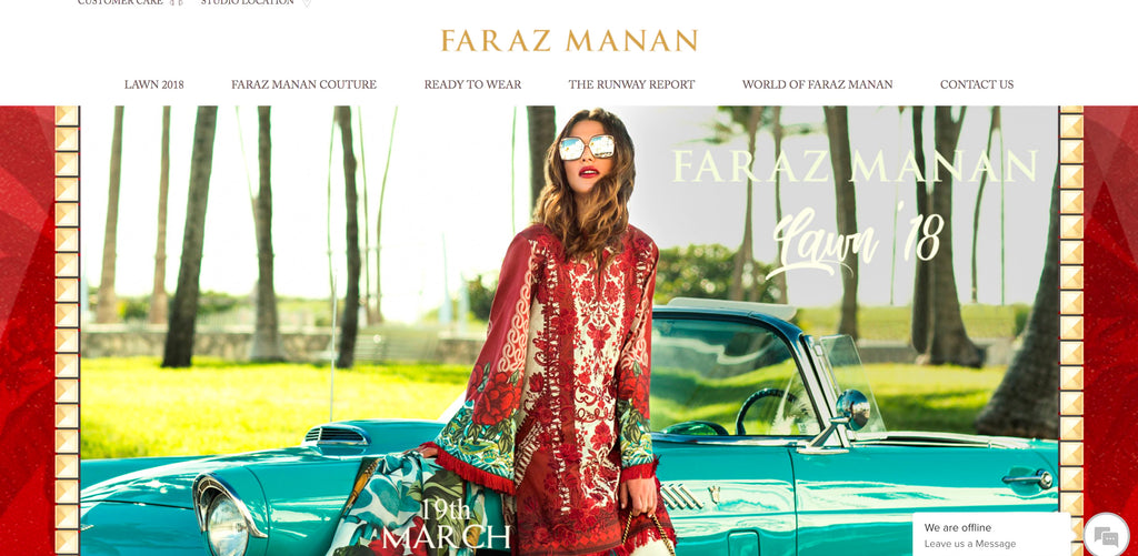 Faraz Manan Lawn Online Shopping in Pakistan
