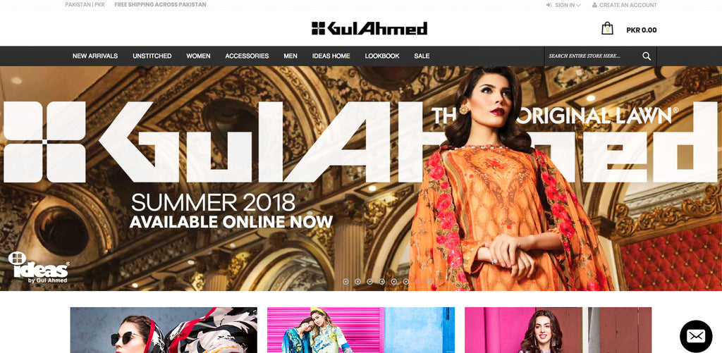 Gul Ahmed Lawn Online Shopping in Pakistan