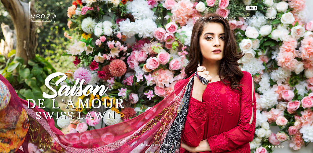 Imrozia Lawn Online Shopping in Pakistan