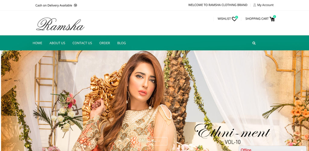 Ramsha Lawn Online Shopping in Pakistan