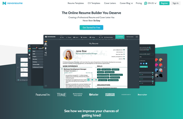 Novo Resume - The Online Resume Builder You Deserve