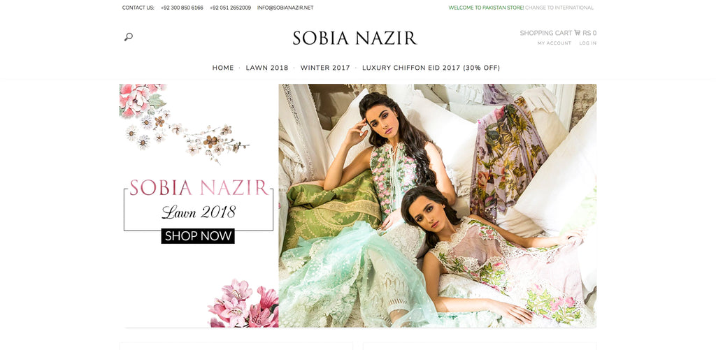 Sobia Nazir Lawn Online Shopping in Pakistan