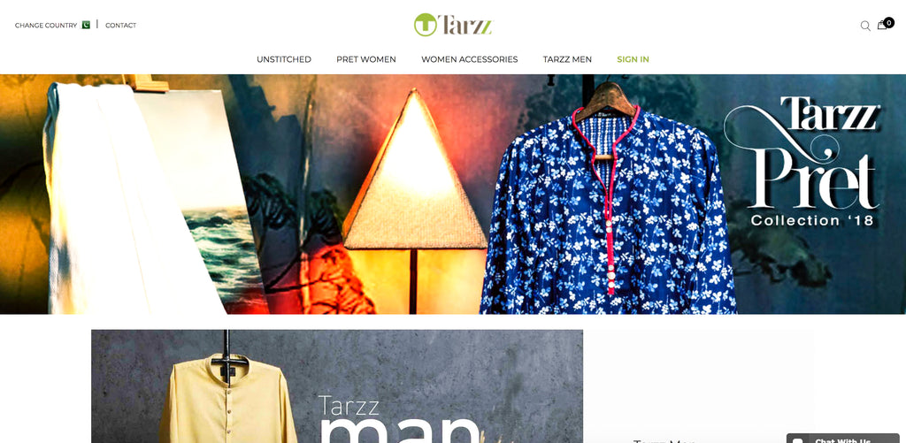 Tarzz Lawn Online Shopping in Pakistan