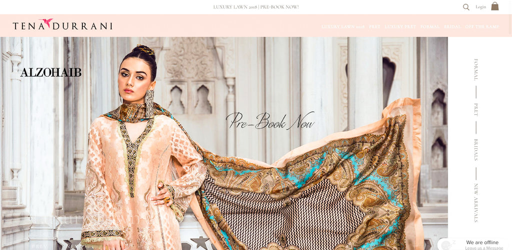 Tena Durrani Lawn Online Shopping in Pakistan