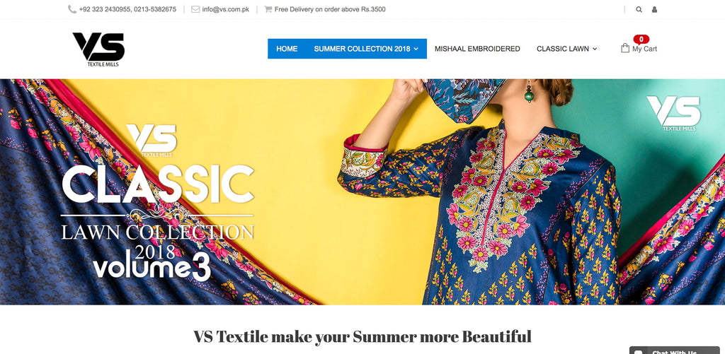 VS Textile Lawn Online Shopping in Pakistan