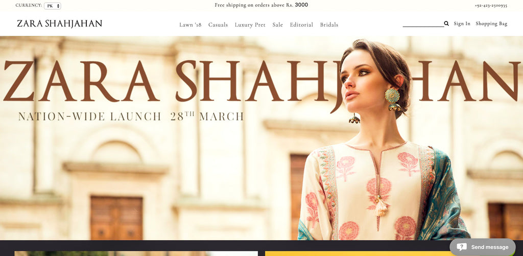 Zara Shahjahan Lawn Online Shopping in Pakistan