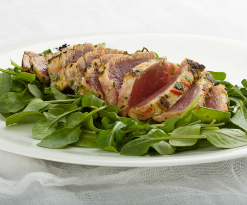 Lemon and lime crusted seared tuna