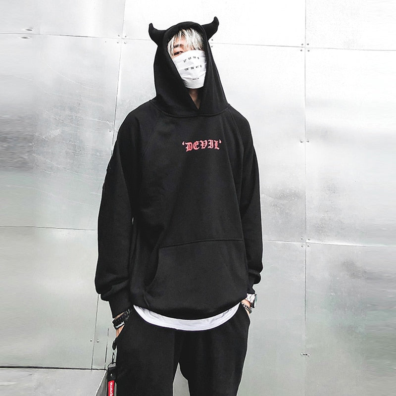 devil hoodie with horns