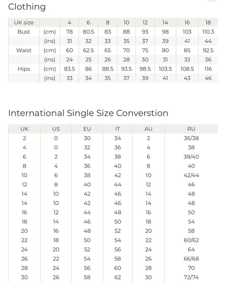 Tory Burch Pants Size Chart