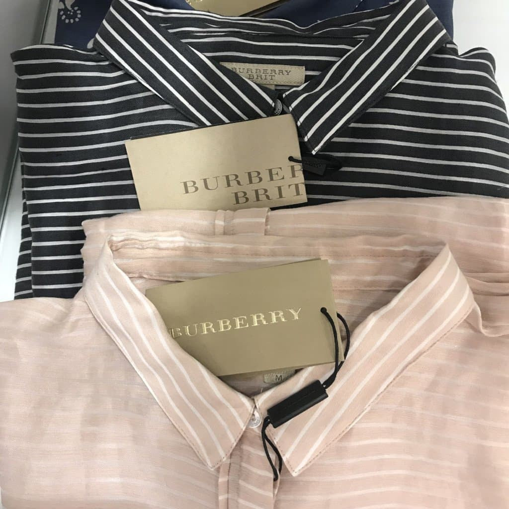Burberry BRIT Striped Silk-blend Shirt – CHIC Kuwait Luxury Outlet