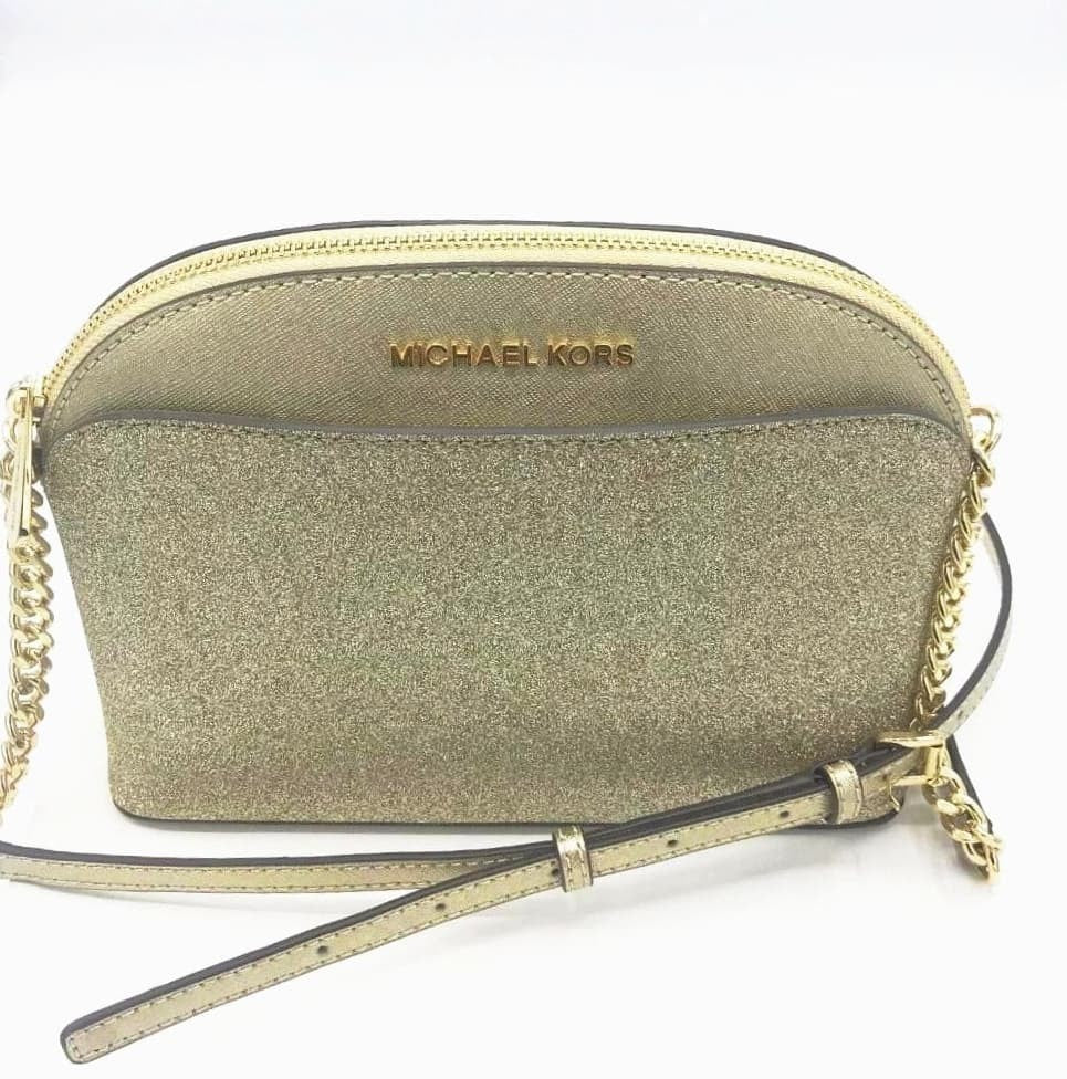 Michael Kors Leather Crossbody Gold Glitter – CHIC Kuwait Luxury Outlet