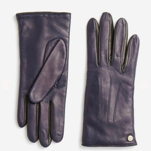 Furla Metropolis Leather Gloves Navy - CHIC Kuwait Luxury Outlet