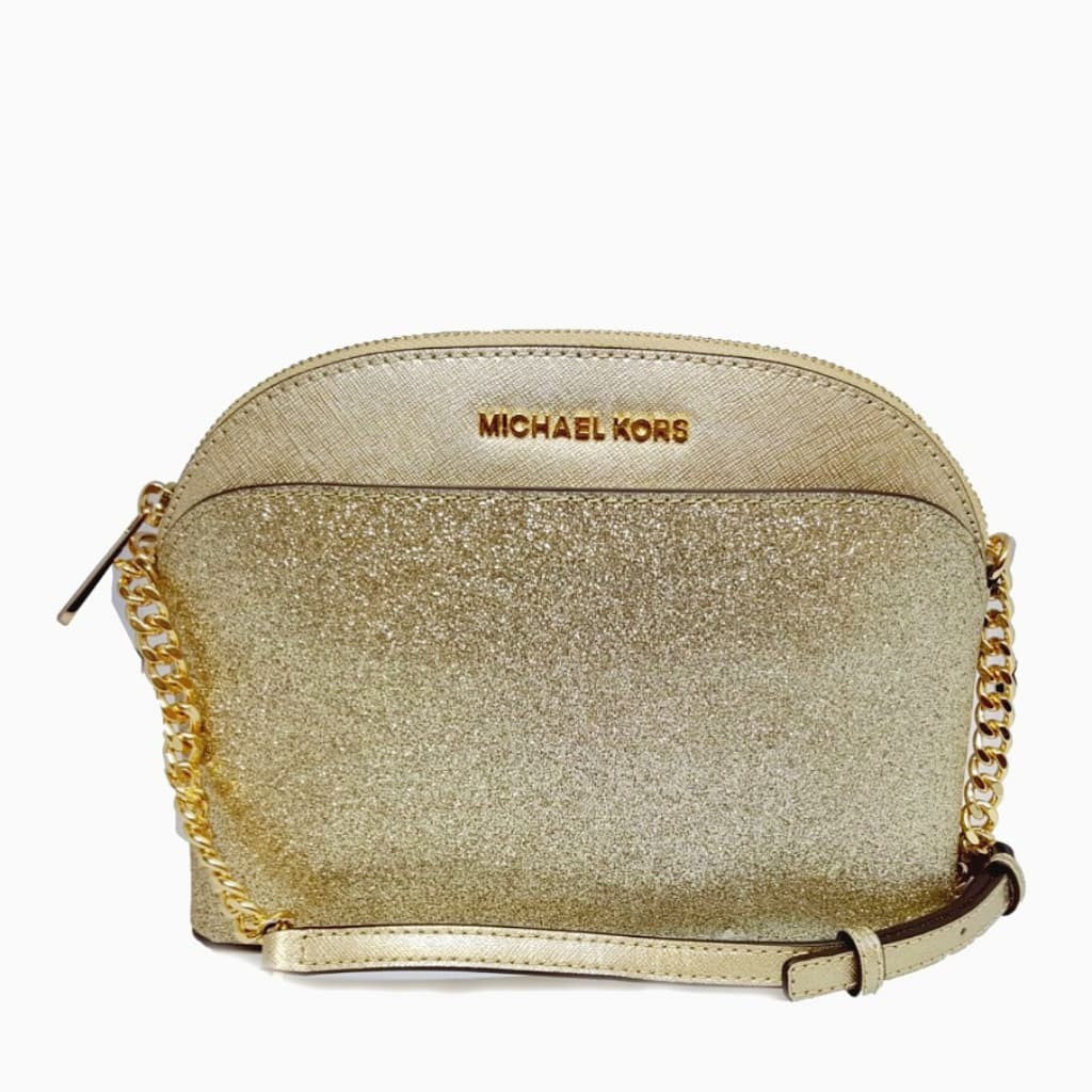 gold sparkly michael kors purse