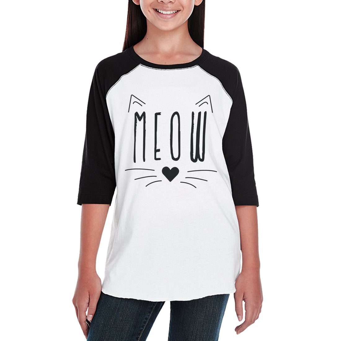 Meow Kid's Baseball Tee