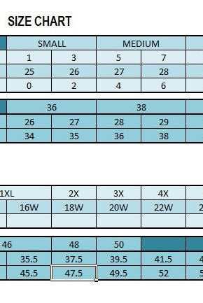 Judy Blue Size Chart – Glik's