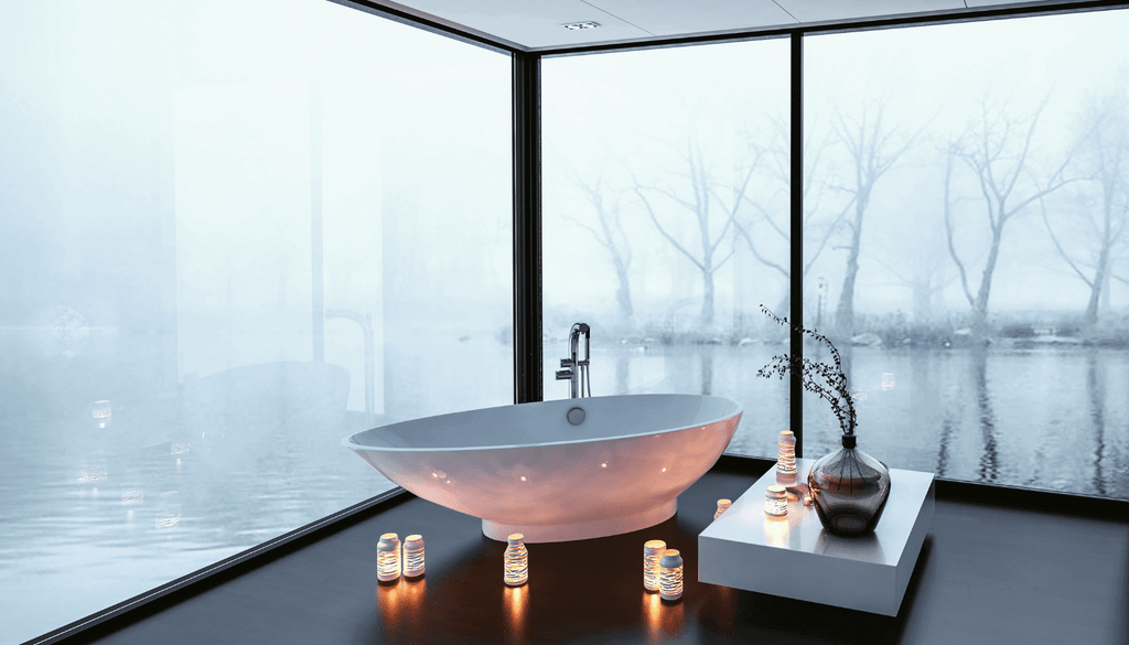 Candles create ambience and transform your bathroom