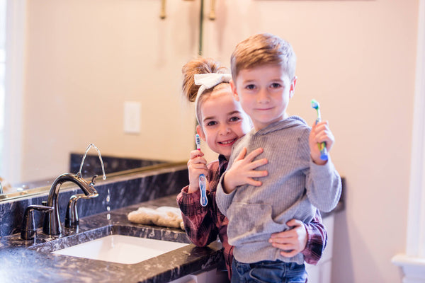 Kids love to brush with bathroom fountain faucets