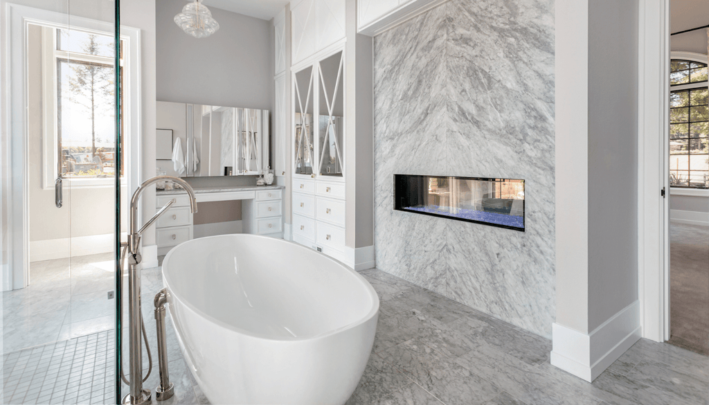 Getting Creative With the Fireplace Can Take Your Master Bathroom To the Next Level